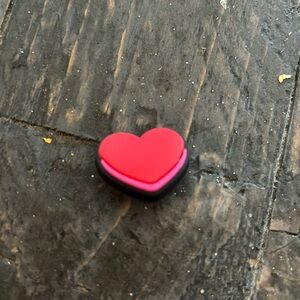 Croc charm red pink heart